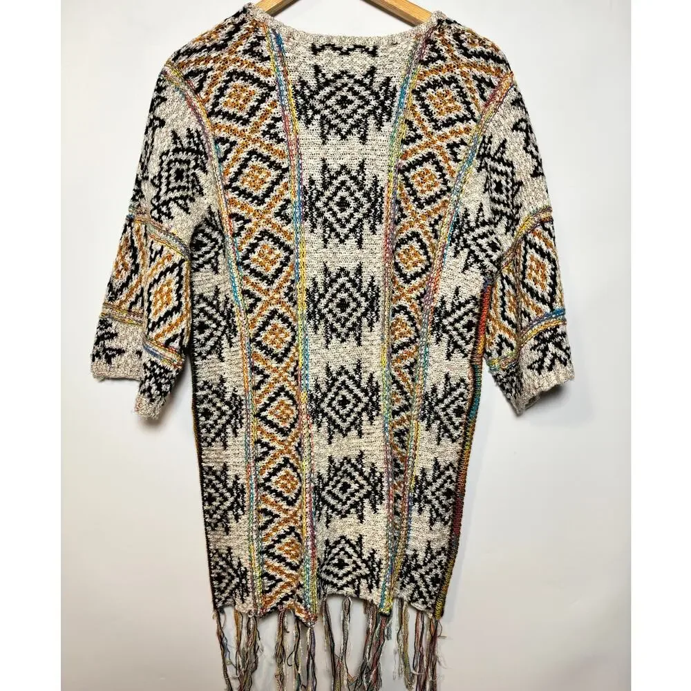 Vintage Baciano Tassel Fringe Sweater Womens Size XL